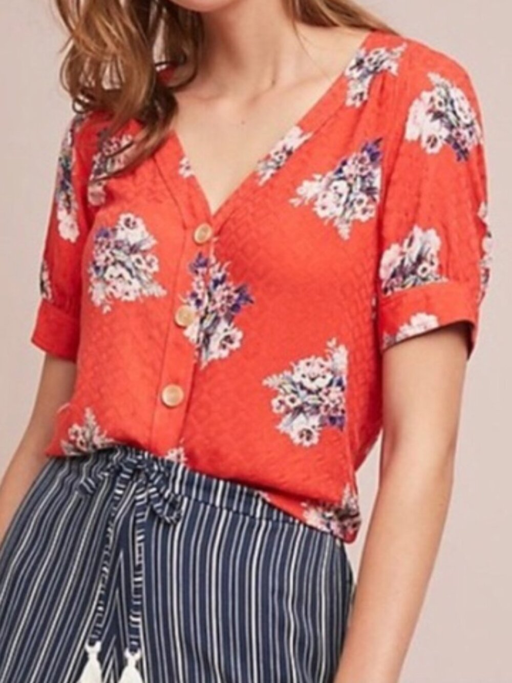 Anthropologie Maeve Hansley Floral Blouse : 2